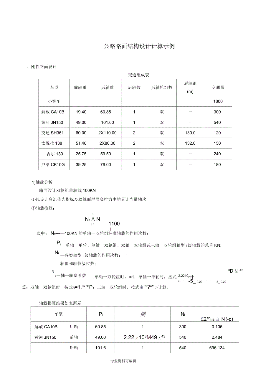 路面结构设计计算书_第1页