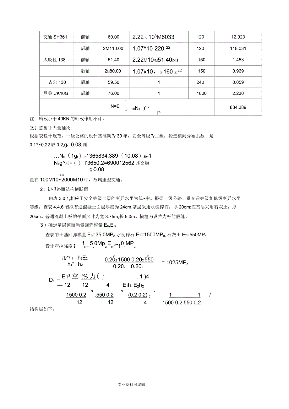 路面结构设计计算书_第2页