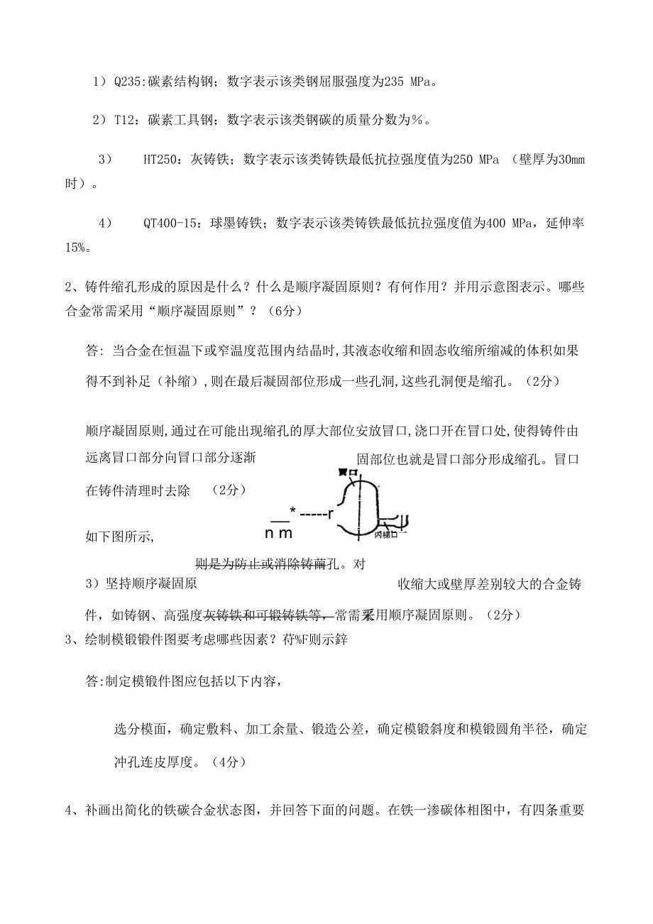 材料成型技术基础试题及答案_第5页