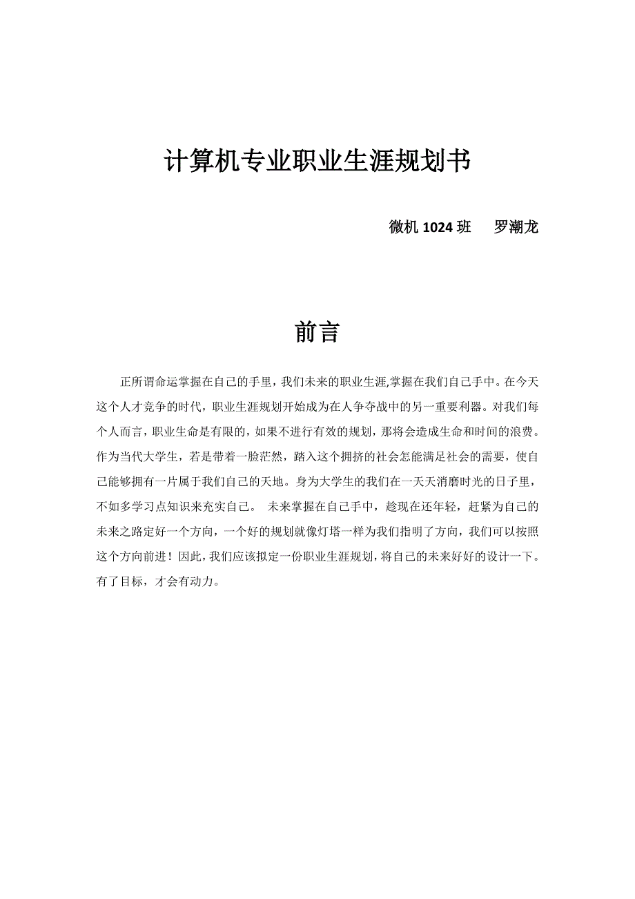 计算机专业职业生涯规划书.doc_第3页