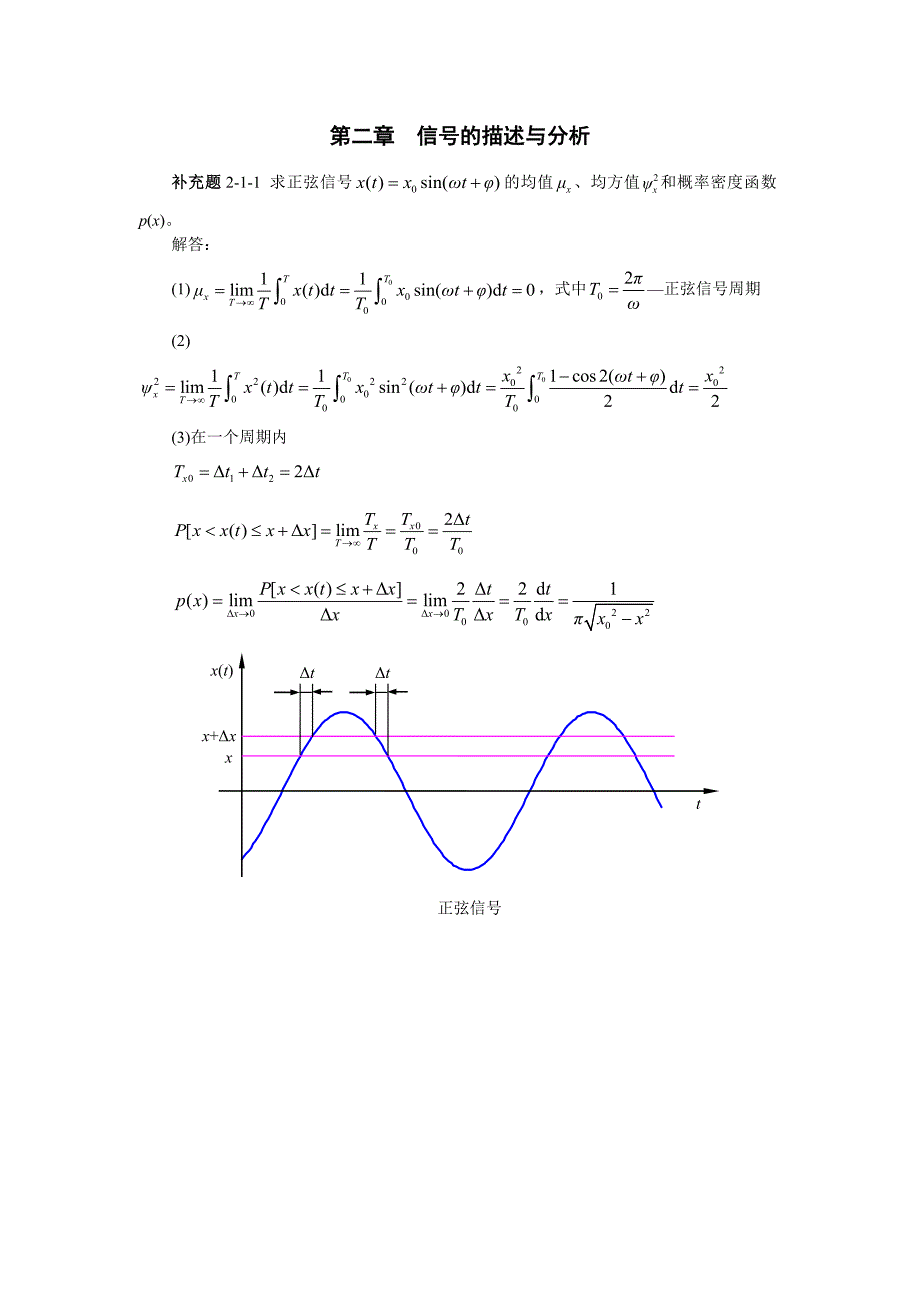 现代测试技术习题解答第二章信号的描述与分析-副本_第1页