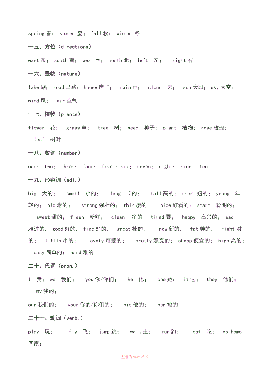 小学生必背英语单词_第5页