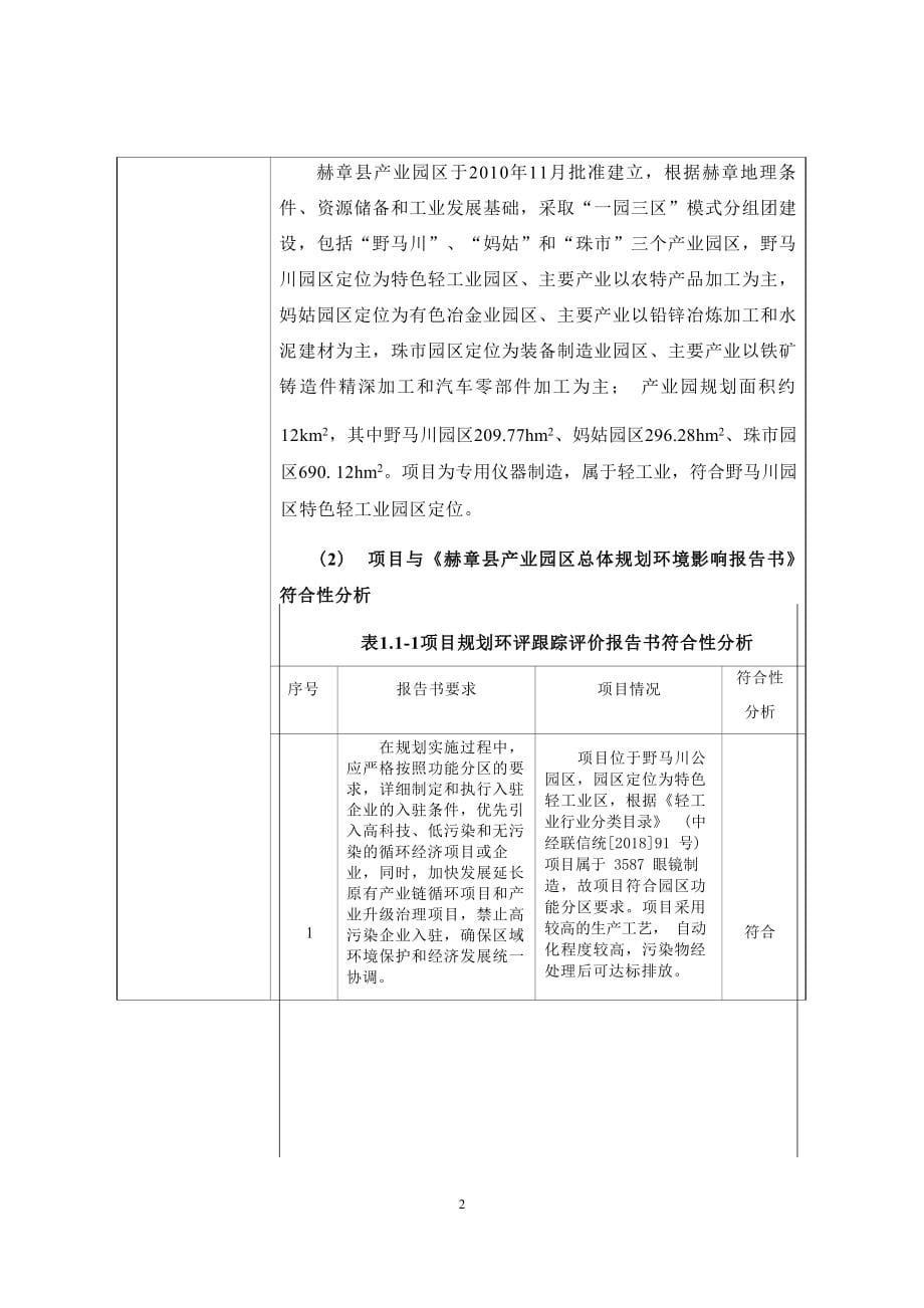 赫章县年产400万片眼镜片生产项目环评报告.docx_第5页