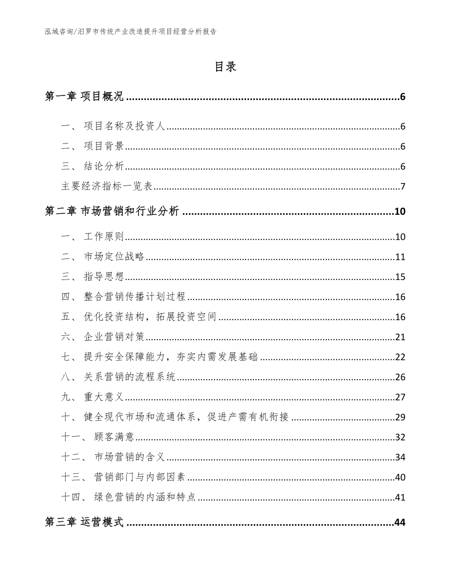 汨罗市传统产业改造提升项目经营分析报告参考范文_第2页