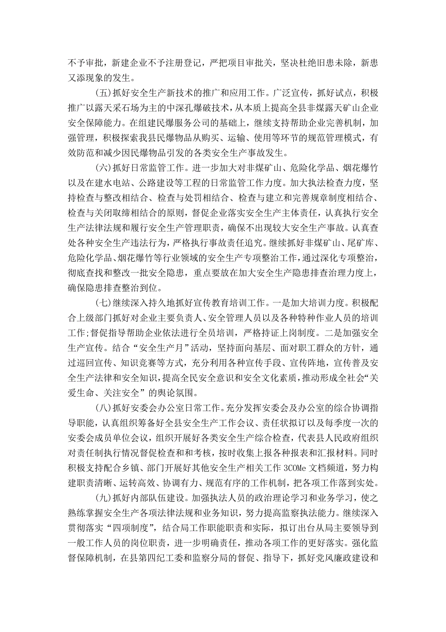 县安全生产监督管理局20XX年计划_第2页