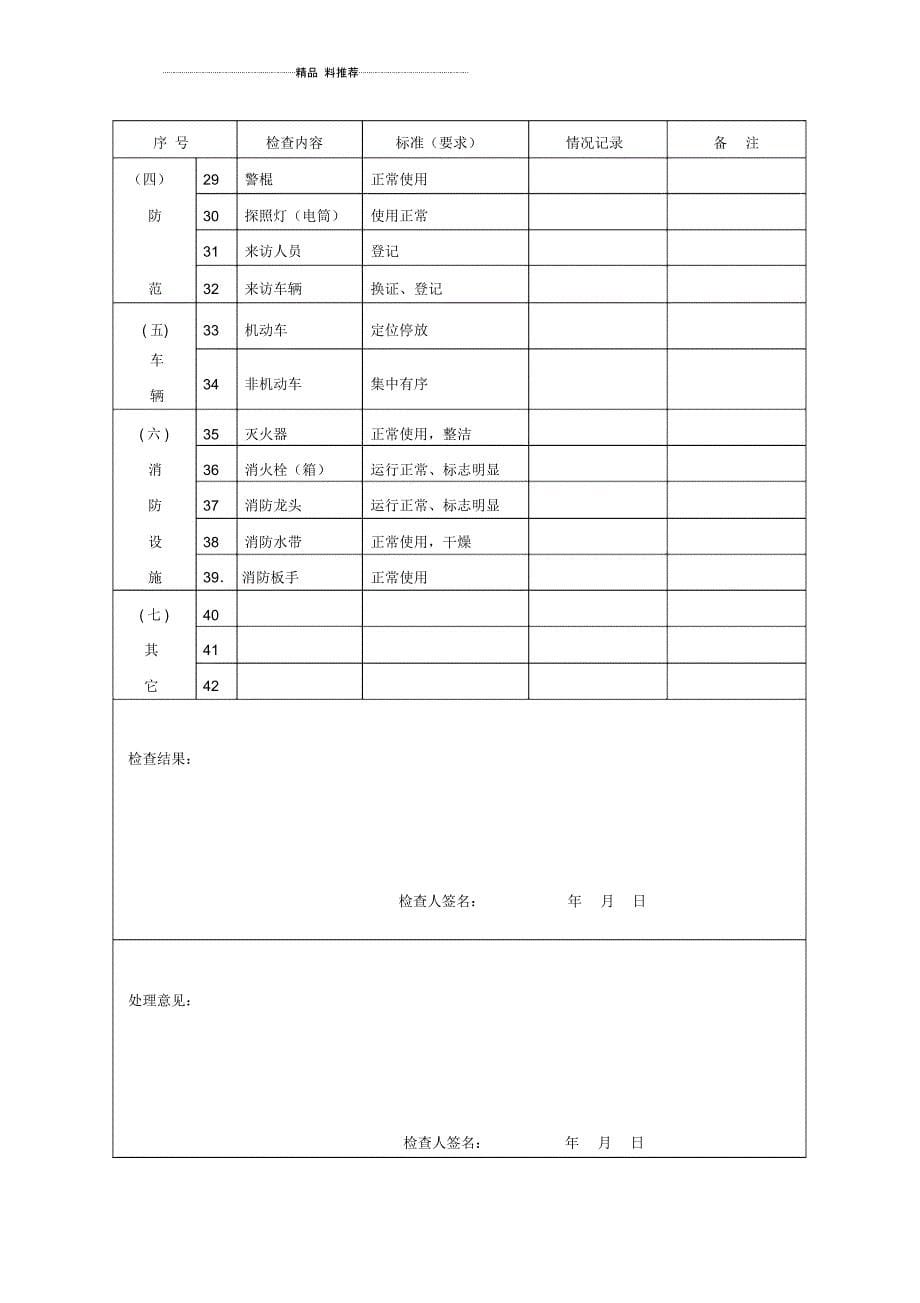 物业公司保安部常用表格(DOC22页)_第5页