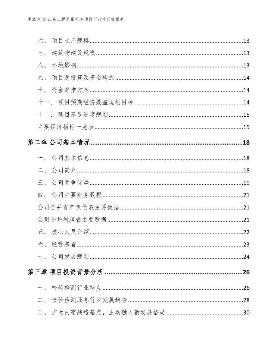 山东工程质量检测项目可行性研究报告参考范文_第4页