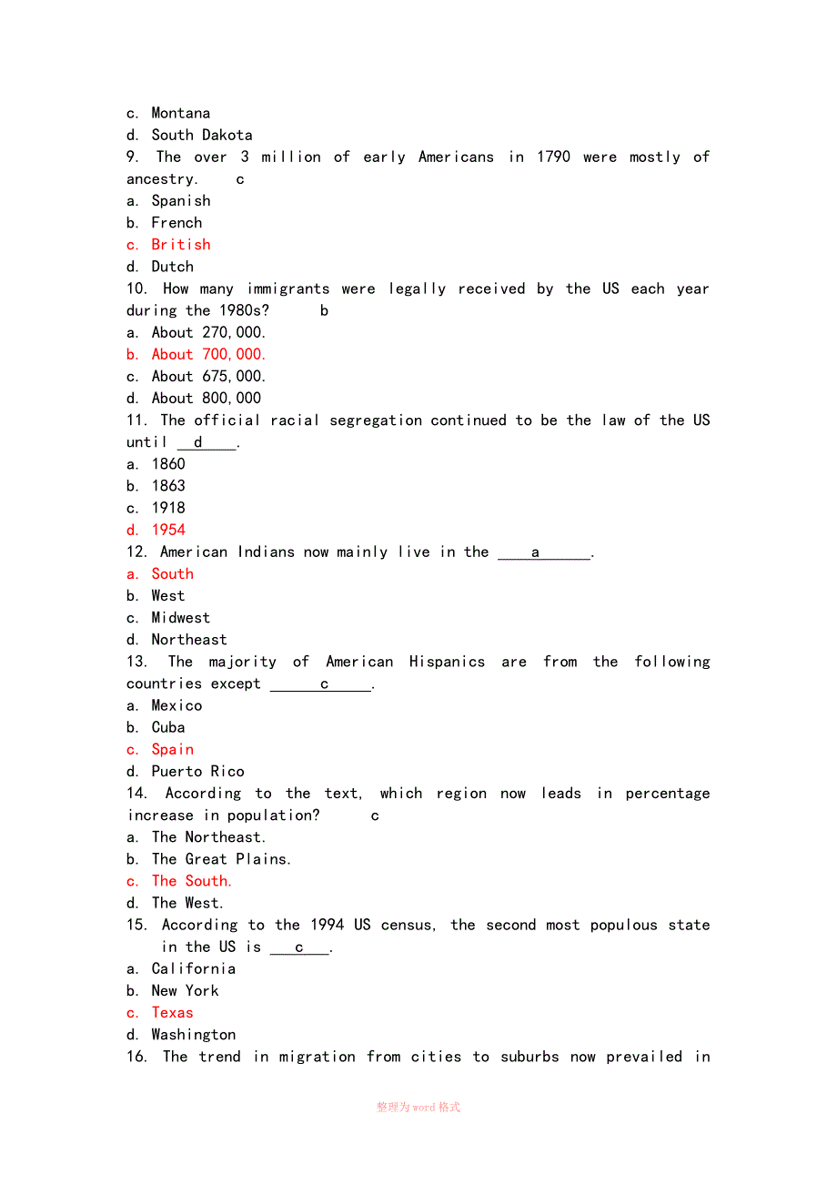 英美概况题库(美国部分)_第2页