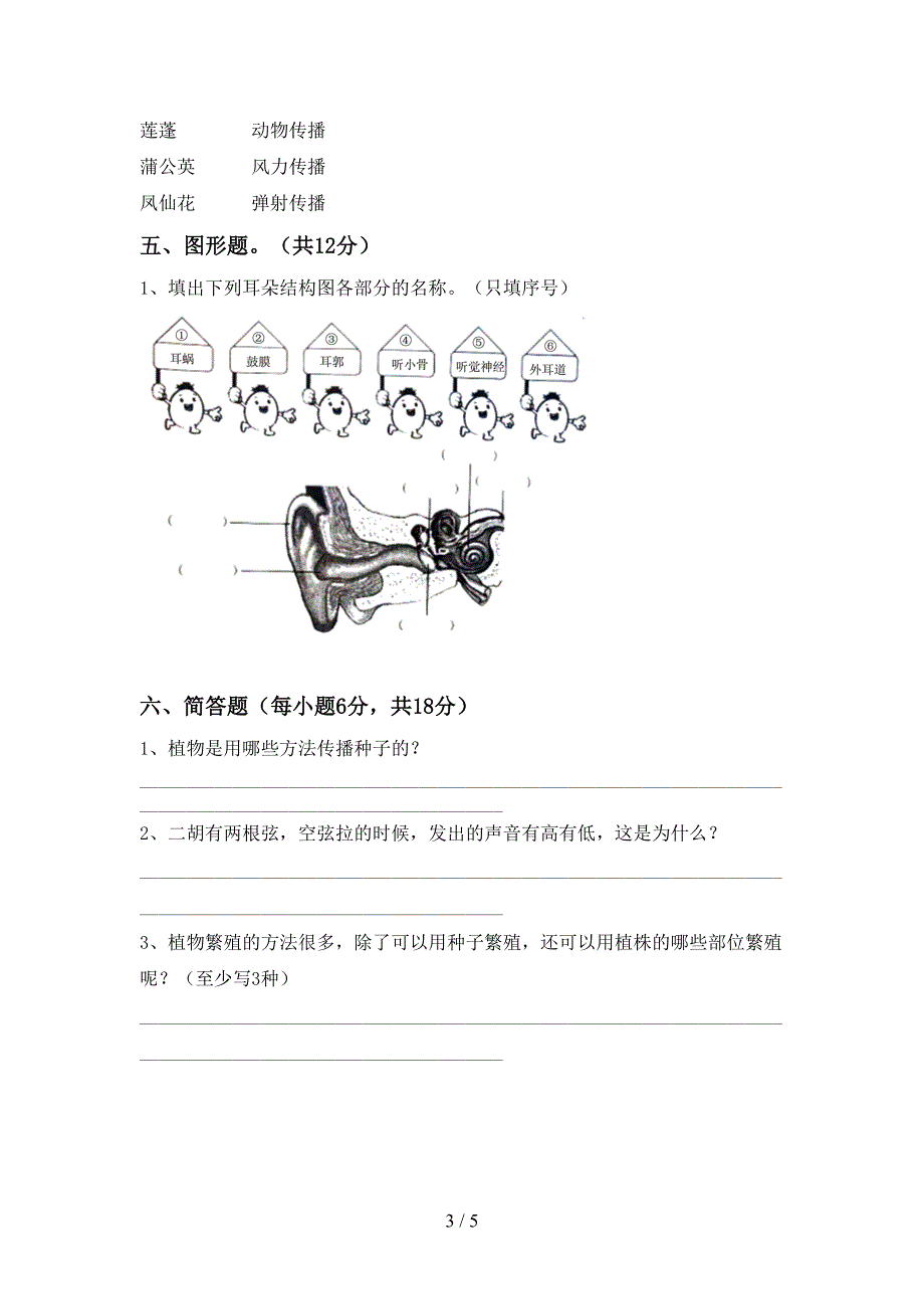 小学四年级科学上册期中考试及答案2.doc_第3页