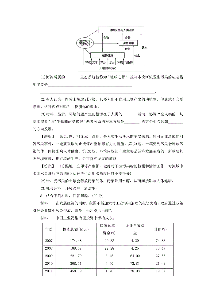 高二地理鲁教版选修6综合检测：第4单元 Word版含答案_第4页