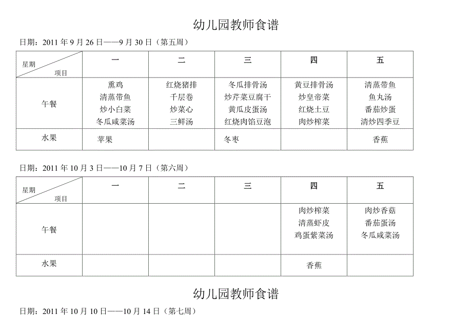 幼儿园教职工食谱_第3页