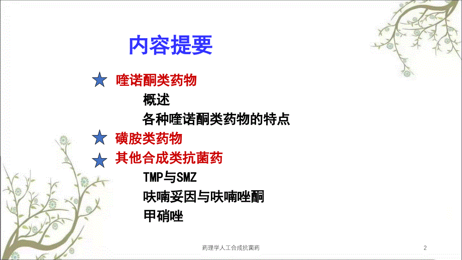 药理学人工合成抗菌药课件_第2页