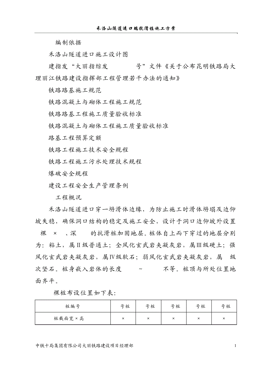 抗滑桩施工方案23928_第1页