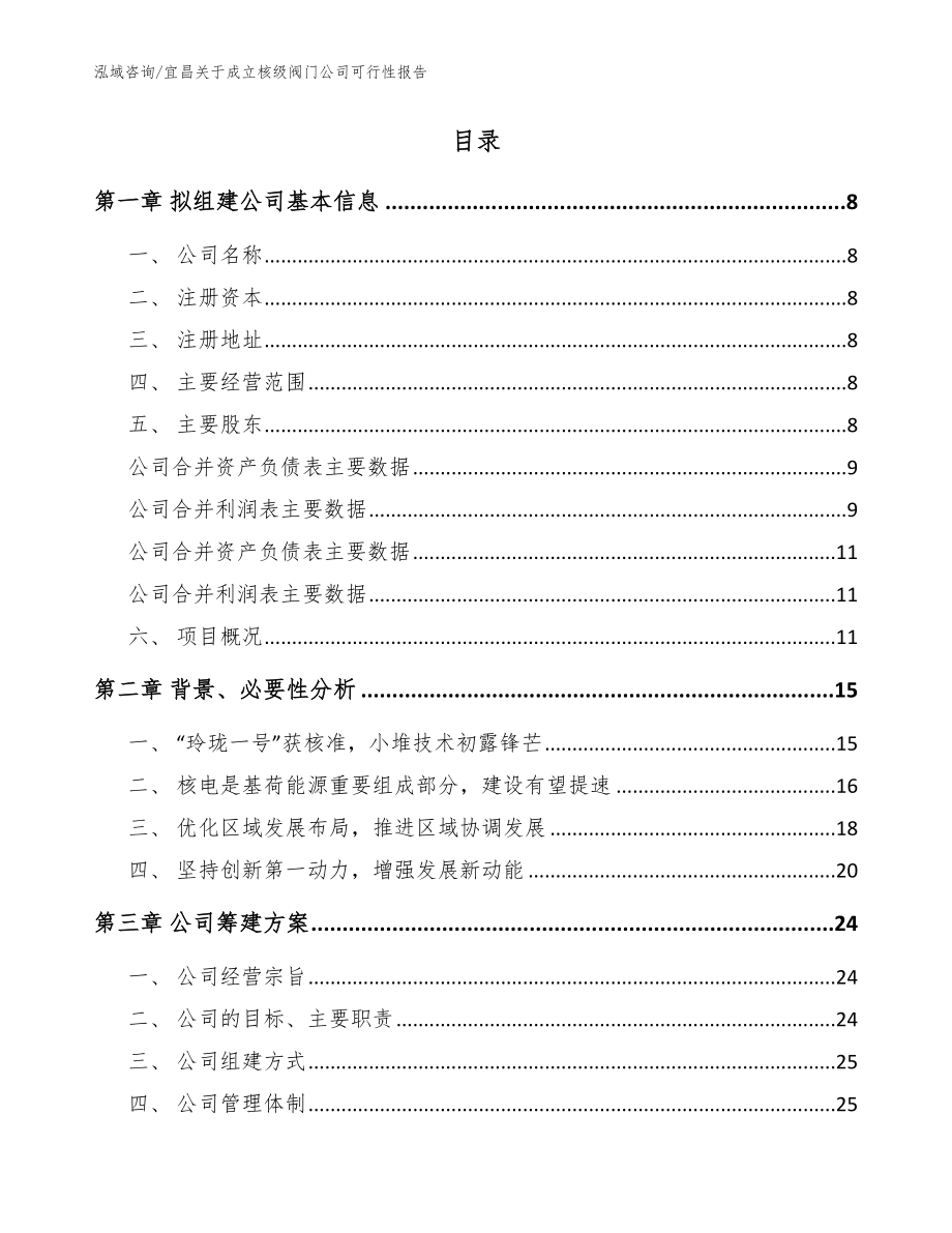 宜昌关于成立核级阀门公司可行性报告（参考模板）_第2页