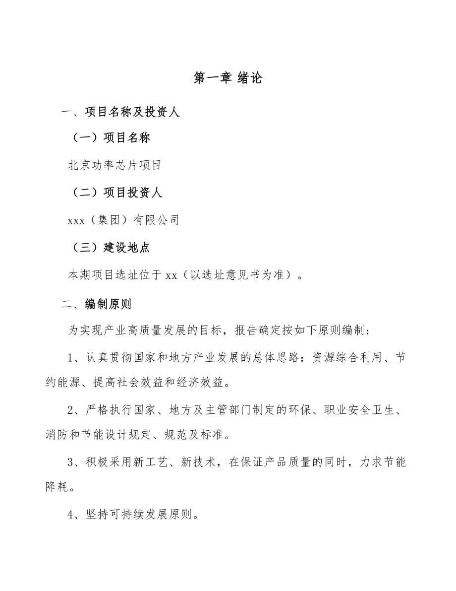 北京功率芯片项目可行性研究报告_第5页