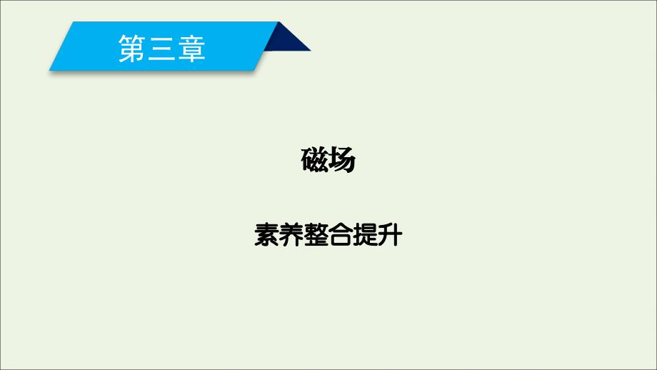 高中物理第三章磁场素养整合提升课件新人教版选修31_第1页