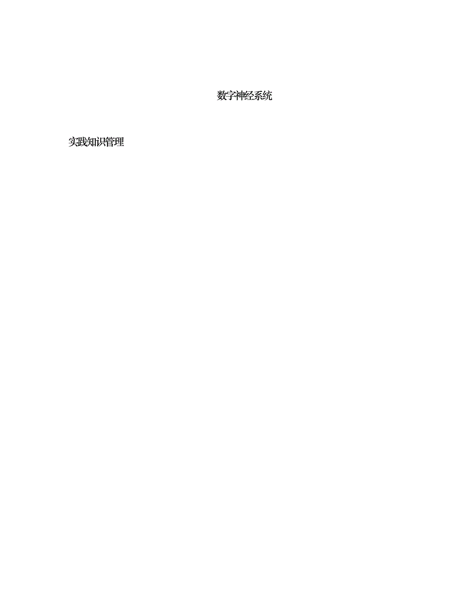 实践知识管理数字神经管理系统_第1页