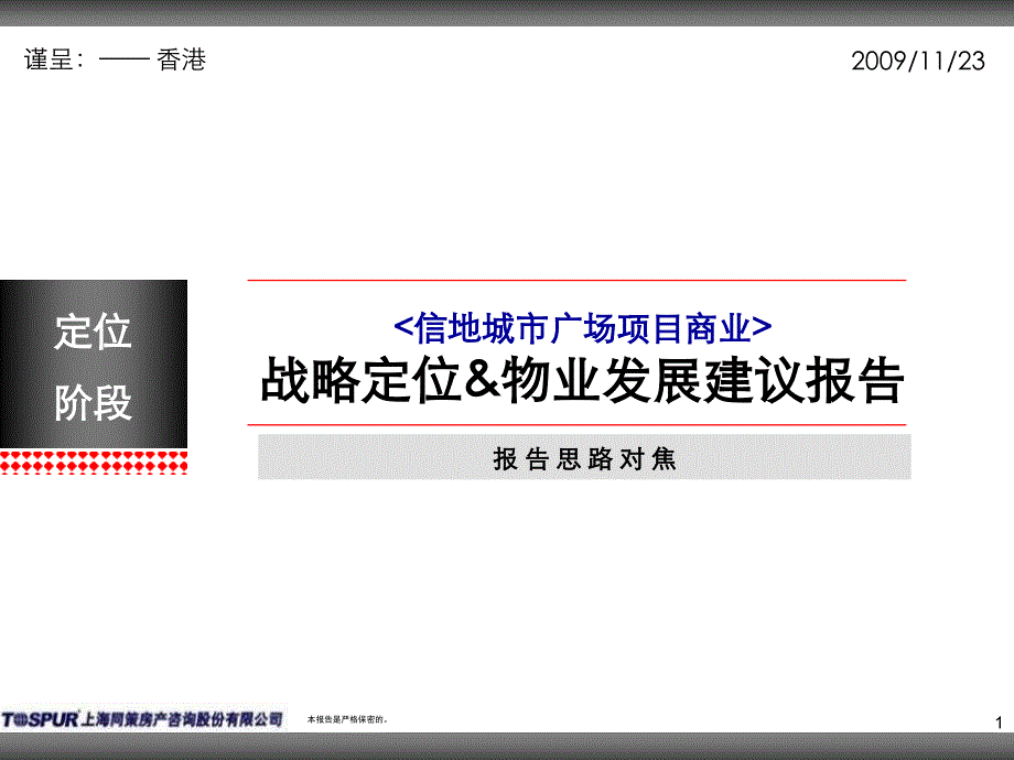 合肥信地城市广场项目商业战略定位_第1页