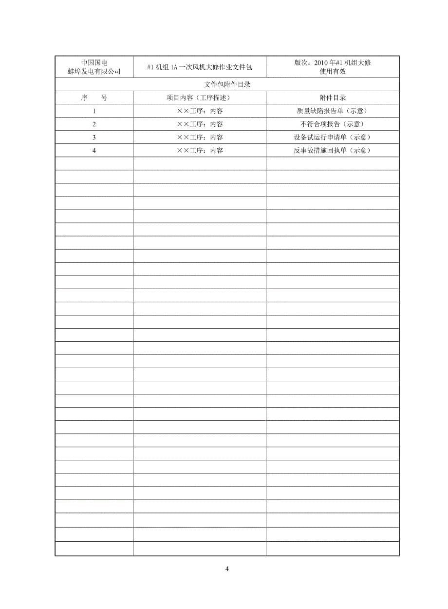 电站机组检修资料1A一次风机检修文件包_第5页