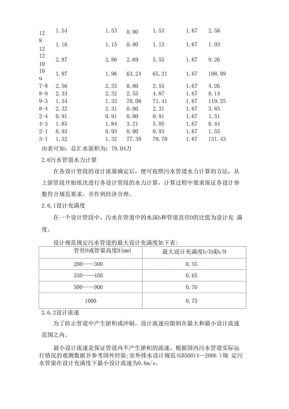 污水管网计算说明书_第5页