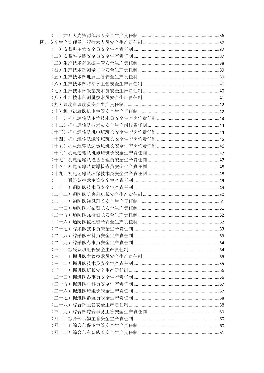 某煤矿全员安全生产责任制度汇编_第3页