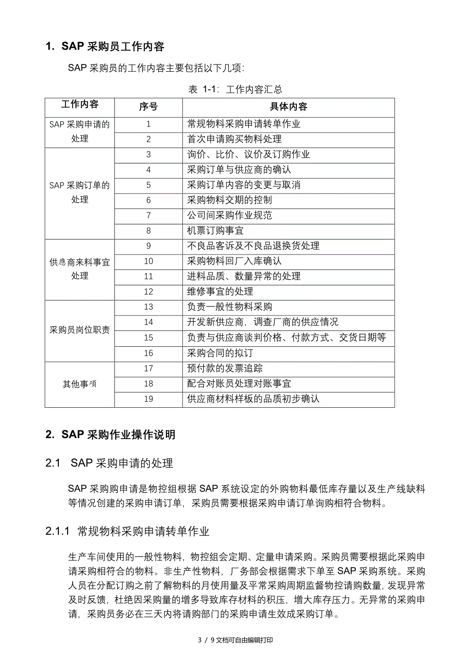 SAP采购员工作说明书_第3页