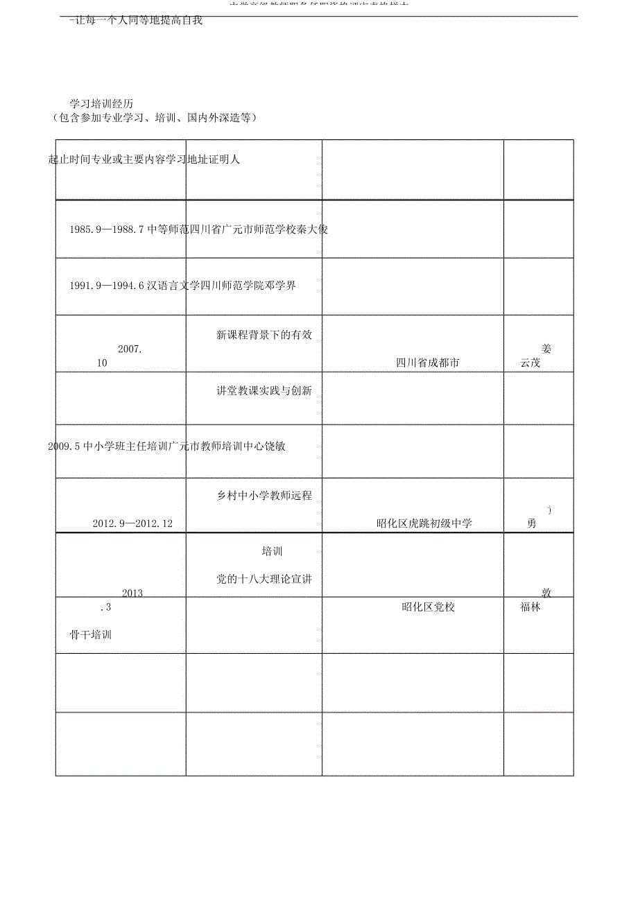 中学高级教师职务任职资格评审表格样本.docx_第5页