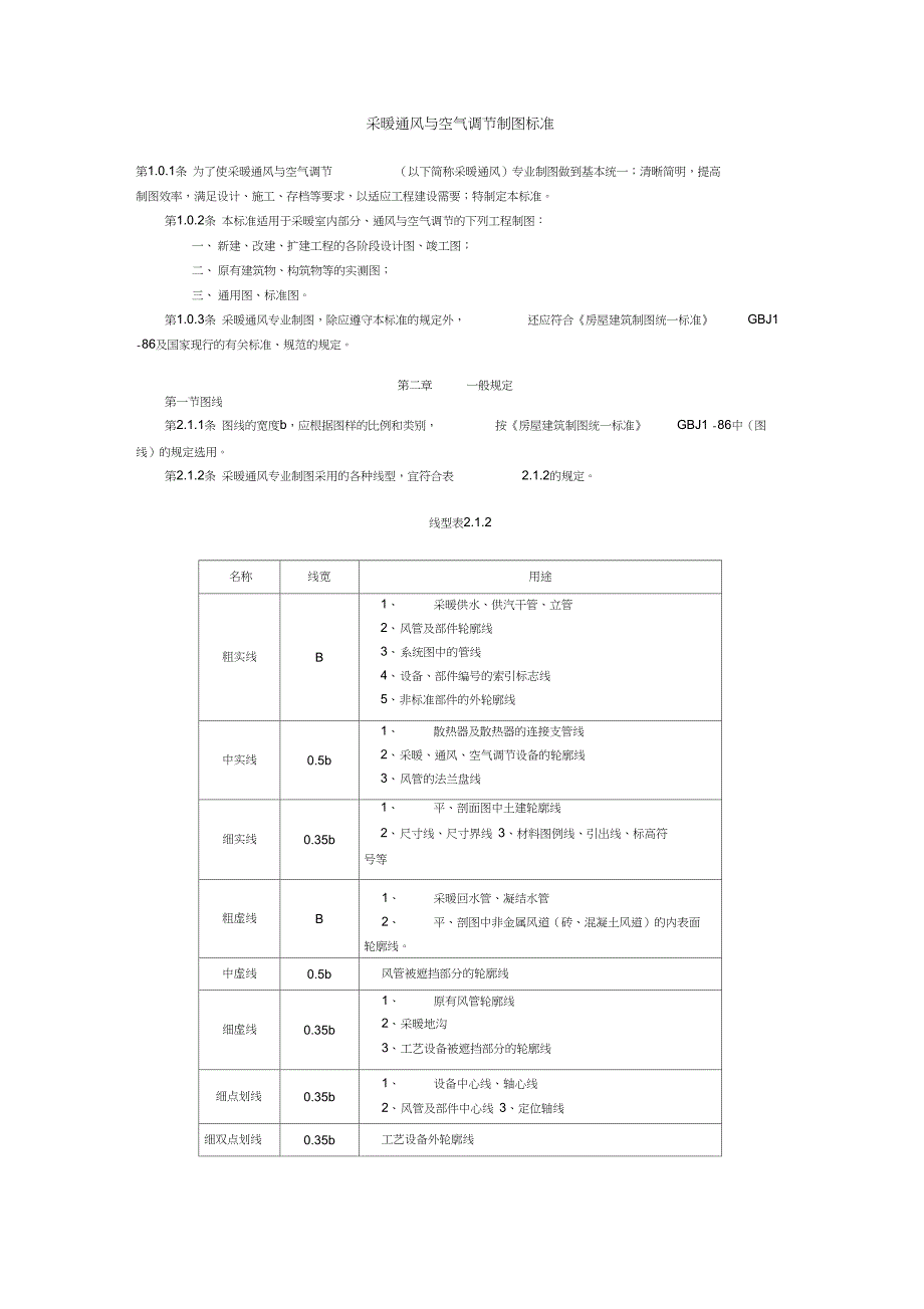 完整版采暖通风制图标准_第1页