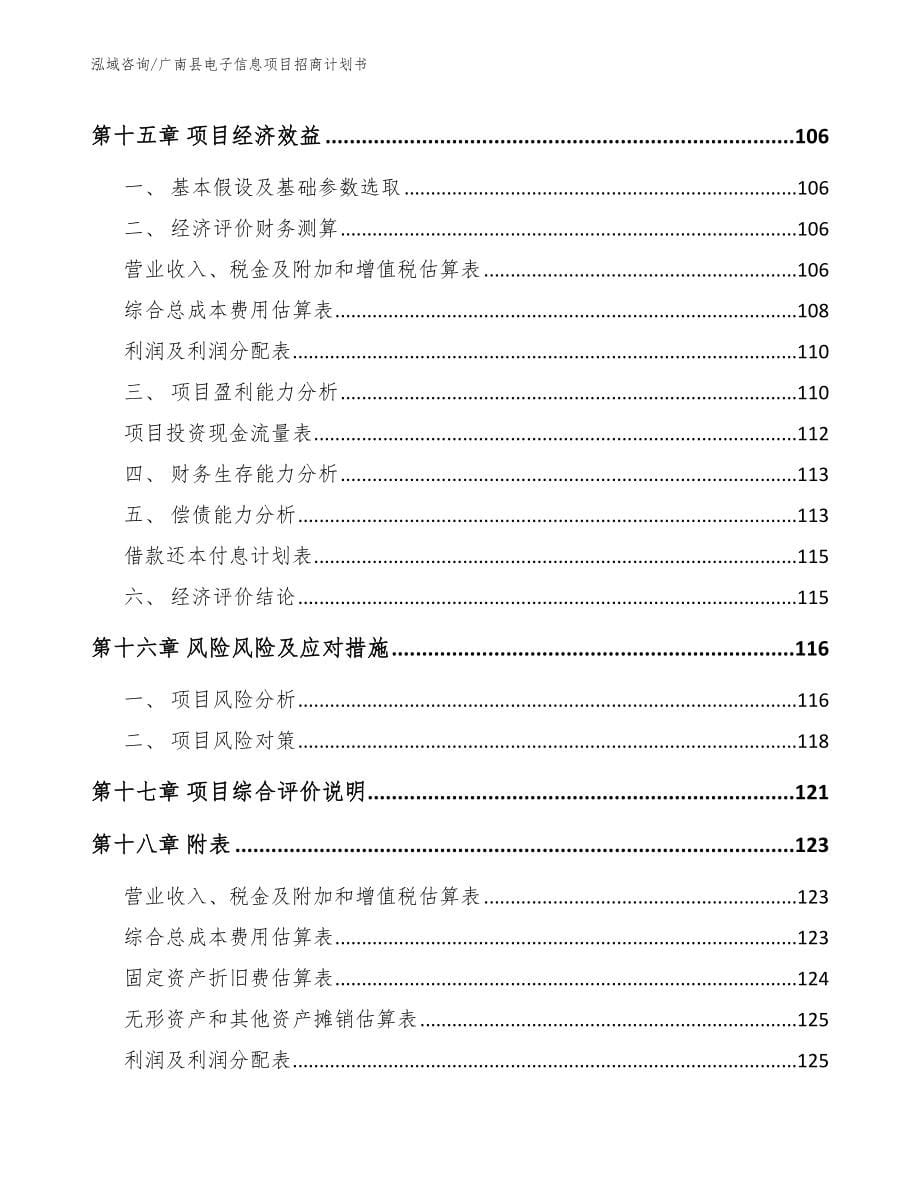 广南县电子信息项目招商计划书【范文参考】_第5页