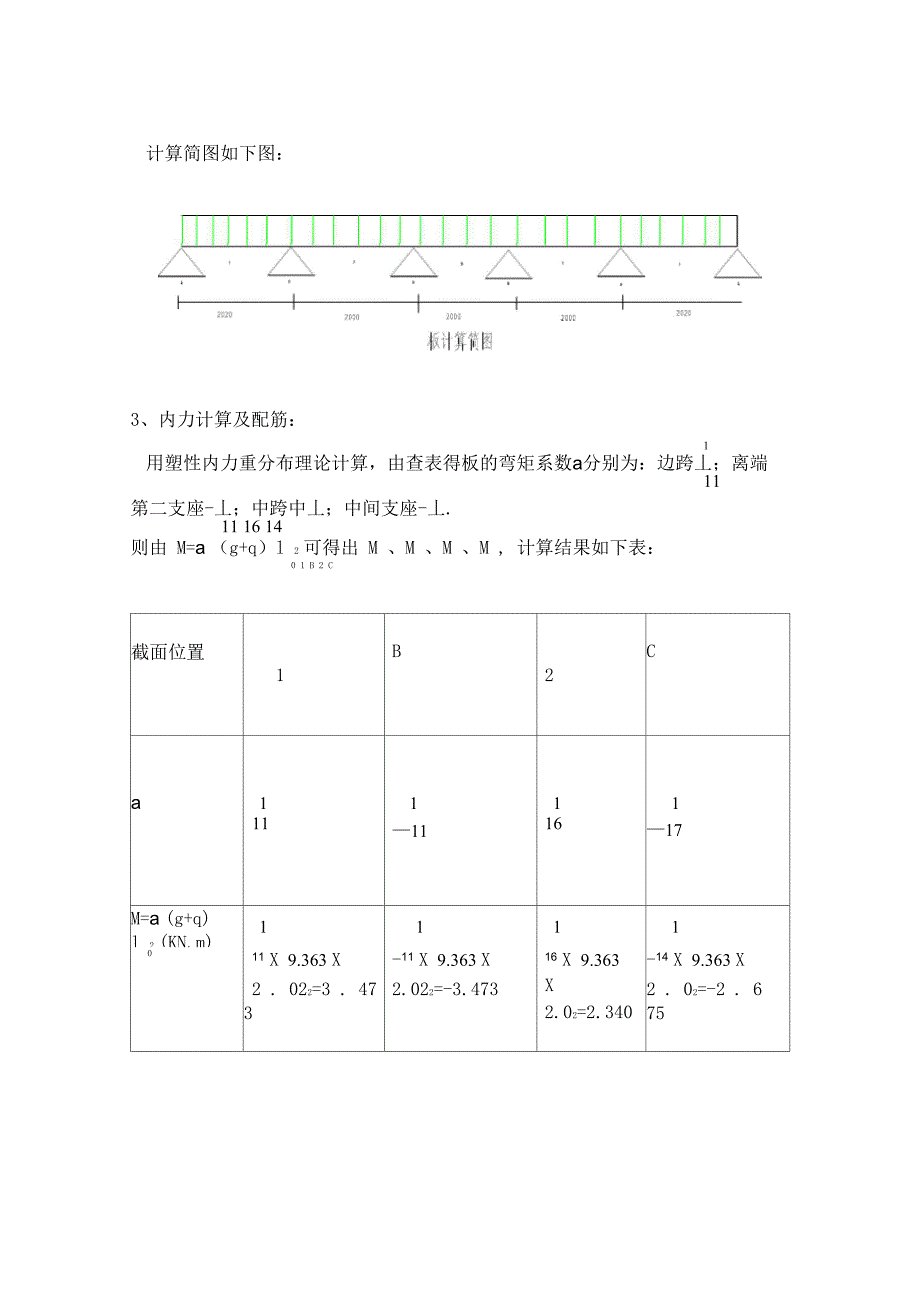 现浇钢筋混凝土单向板肋梁楼盖设计计算书_第2页