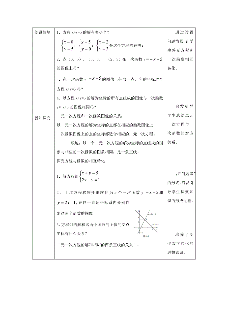 精品北师大版八年级上册5.6 二元一次方程与一次函数教学设计_第2页