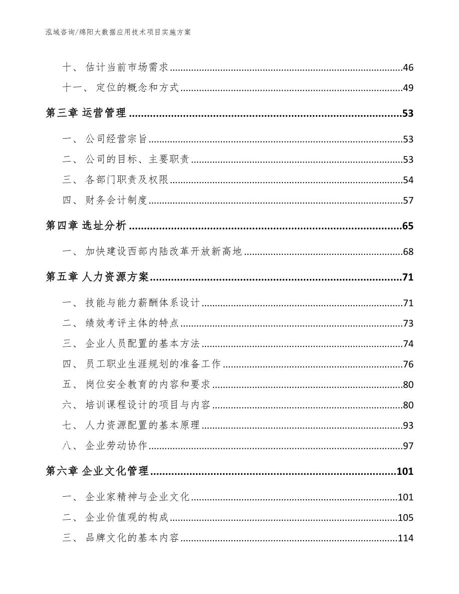 绵阳大数据应用技术项目实施方案_参考模板_第2页