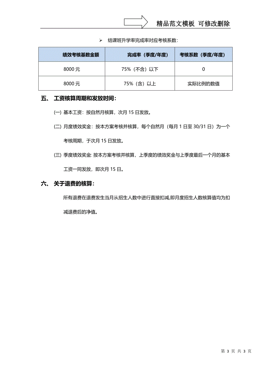 XX培训学校校长绩效考核方案_第3页