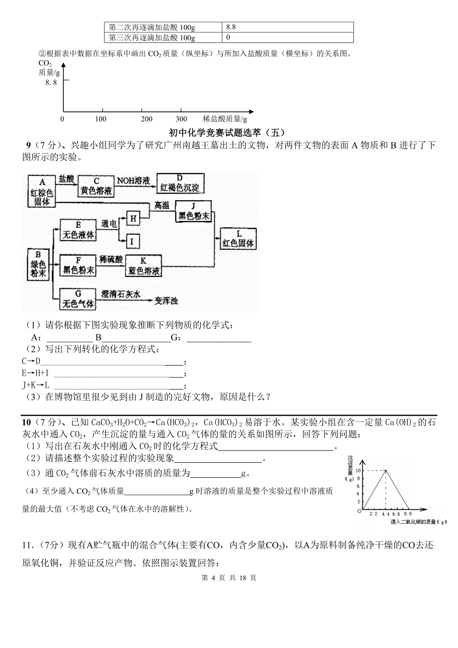 (完整版)最新初中化学竞赛试题精选(一).doc_第4页