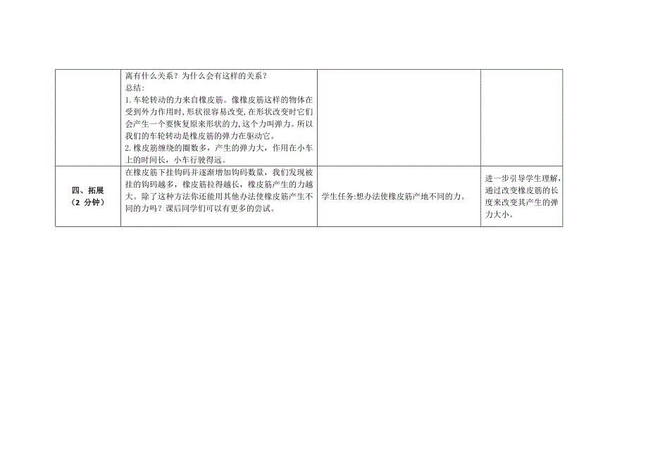 2020新教科版四年级科学上册第三单元《3.用橡皮筋驱动小车》优秀教案_第3页