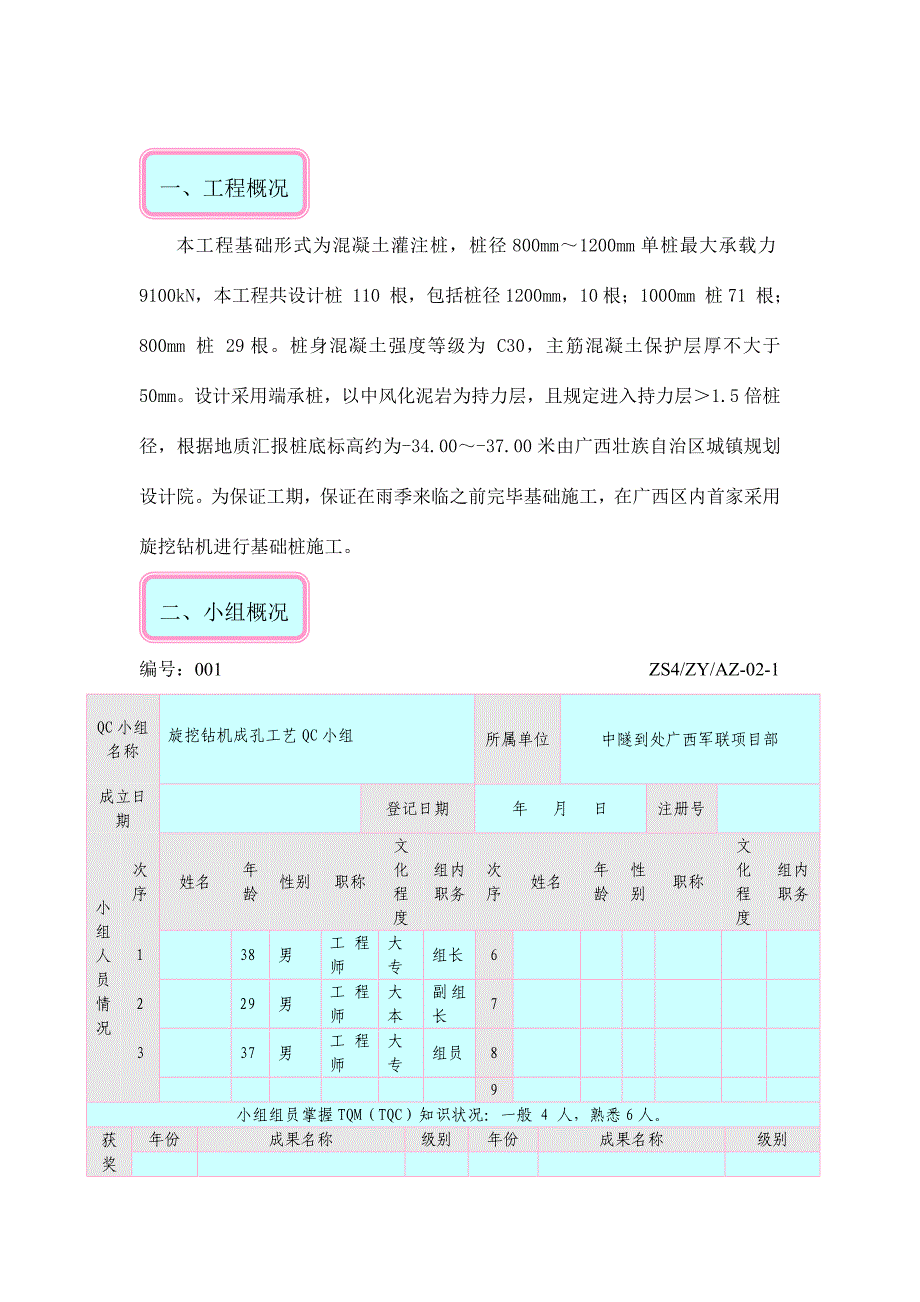 公寓楼工程旋挖钻机成孔工艺QC_第2页