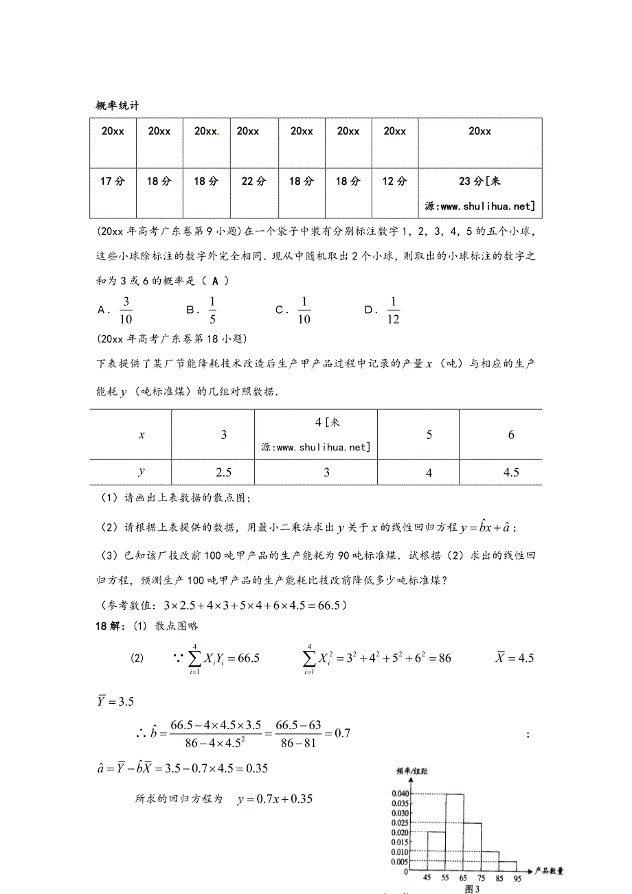 新版广东数学高考复习专题汇编：概率统计试题含解析_第1页