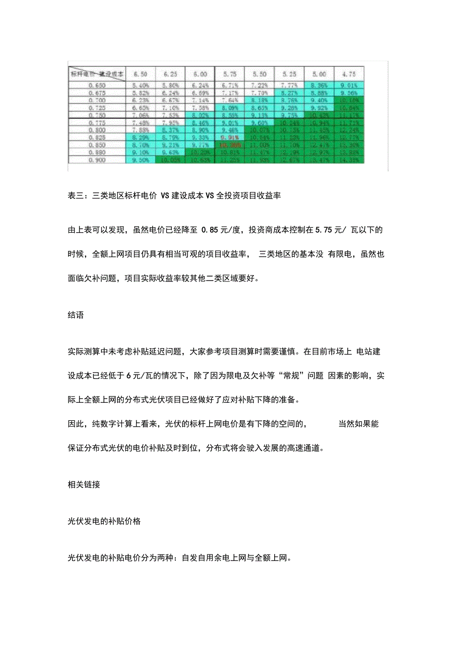 分布式光伏电站收益率分析报告_第4页