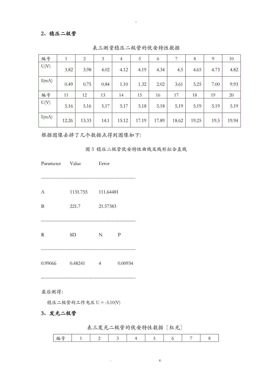 非线性元件伏安特性的测量实验报告_第3页