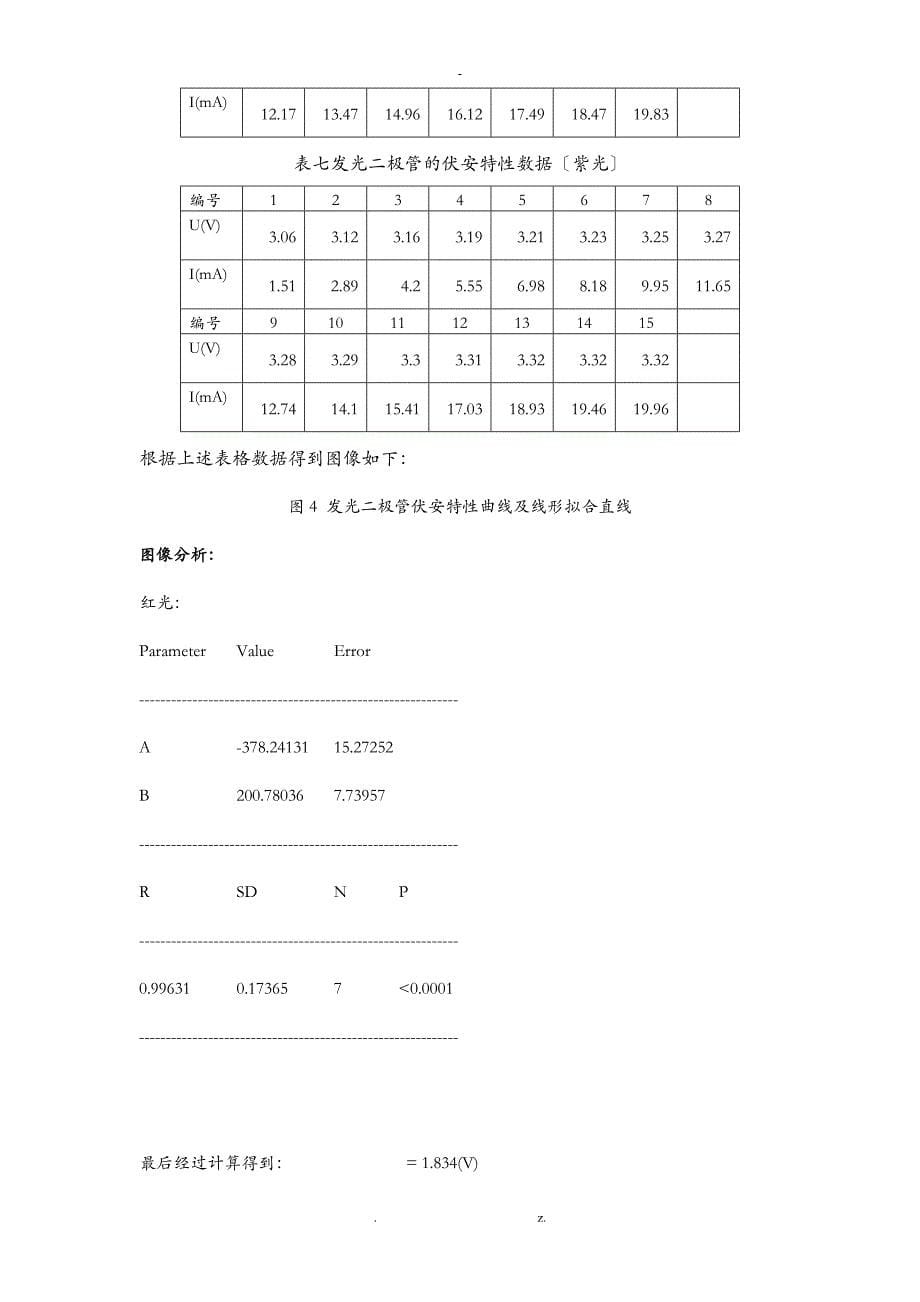 非线性元件伏安特性的测量实验报告_第5页