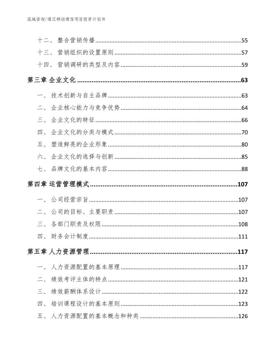 通辽移动通信项目投资计划书模板_第4页