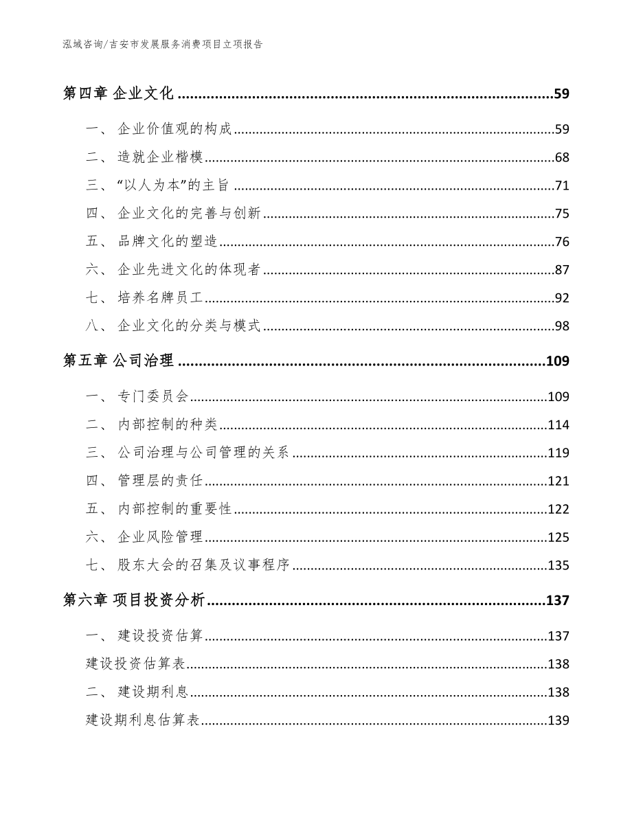 吉安市发展服务消费项目立项报告_第4页