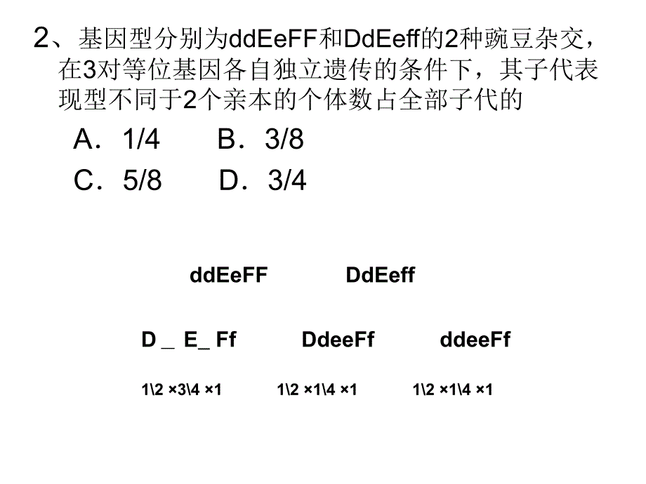 自由组合定律解应用题.ppt_第4页