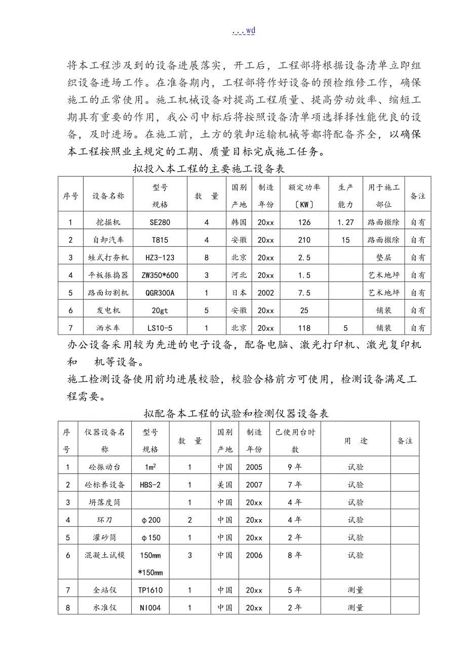 人行道道施工组织设计方案_第5页