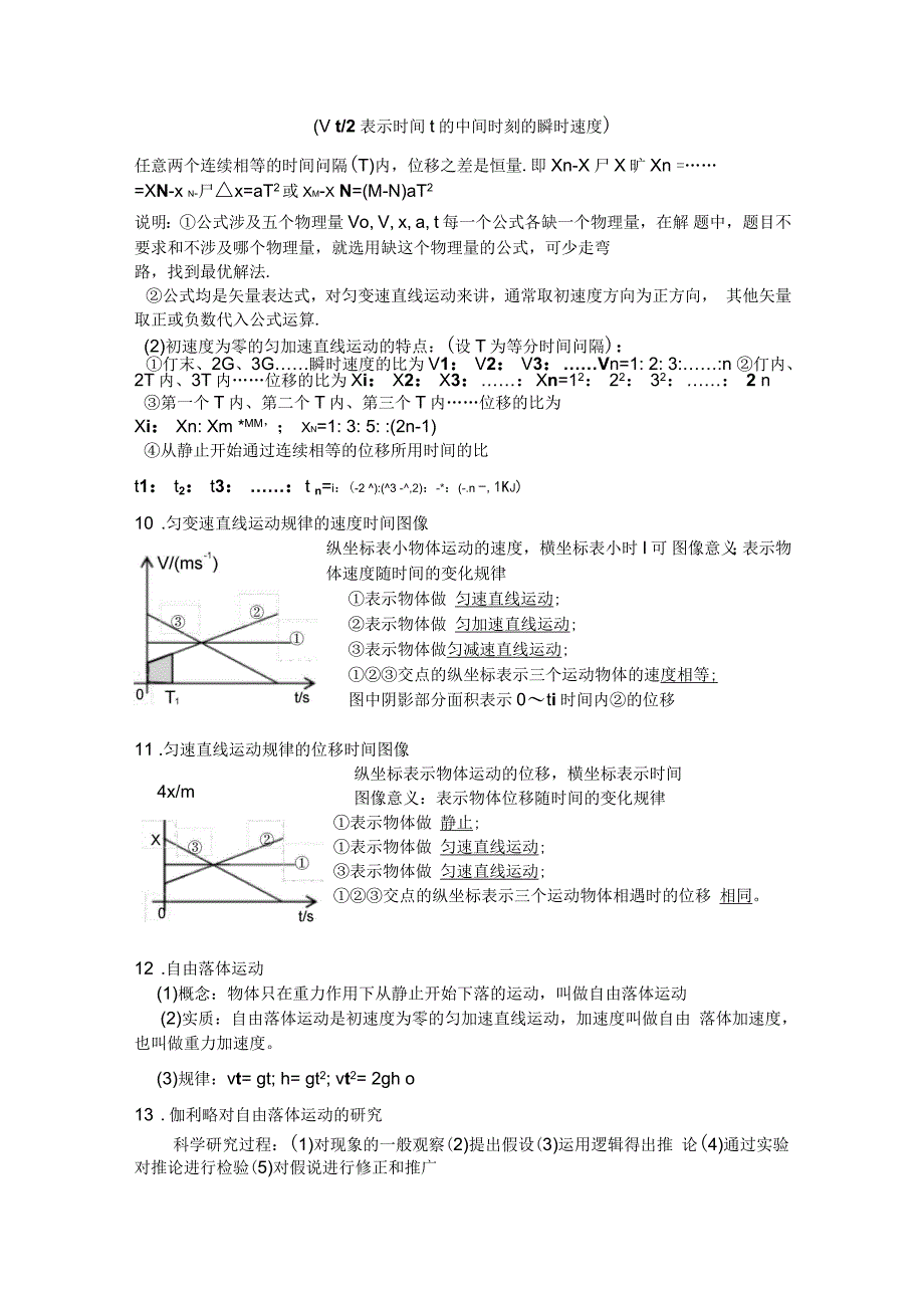 江苏高一必修一物理知识点_第3页