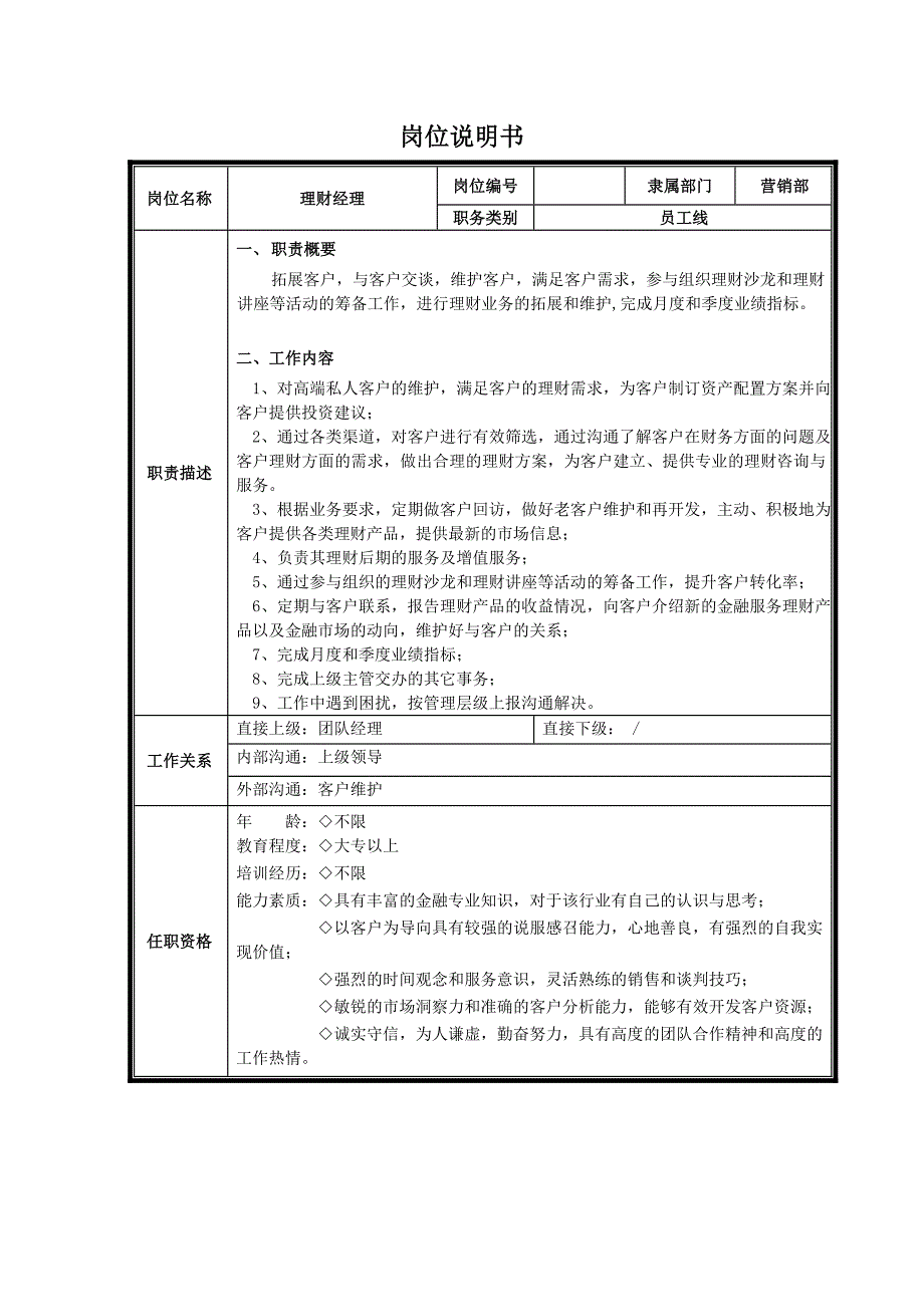 岗位说明书(汇总)_第4页