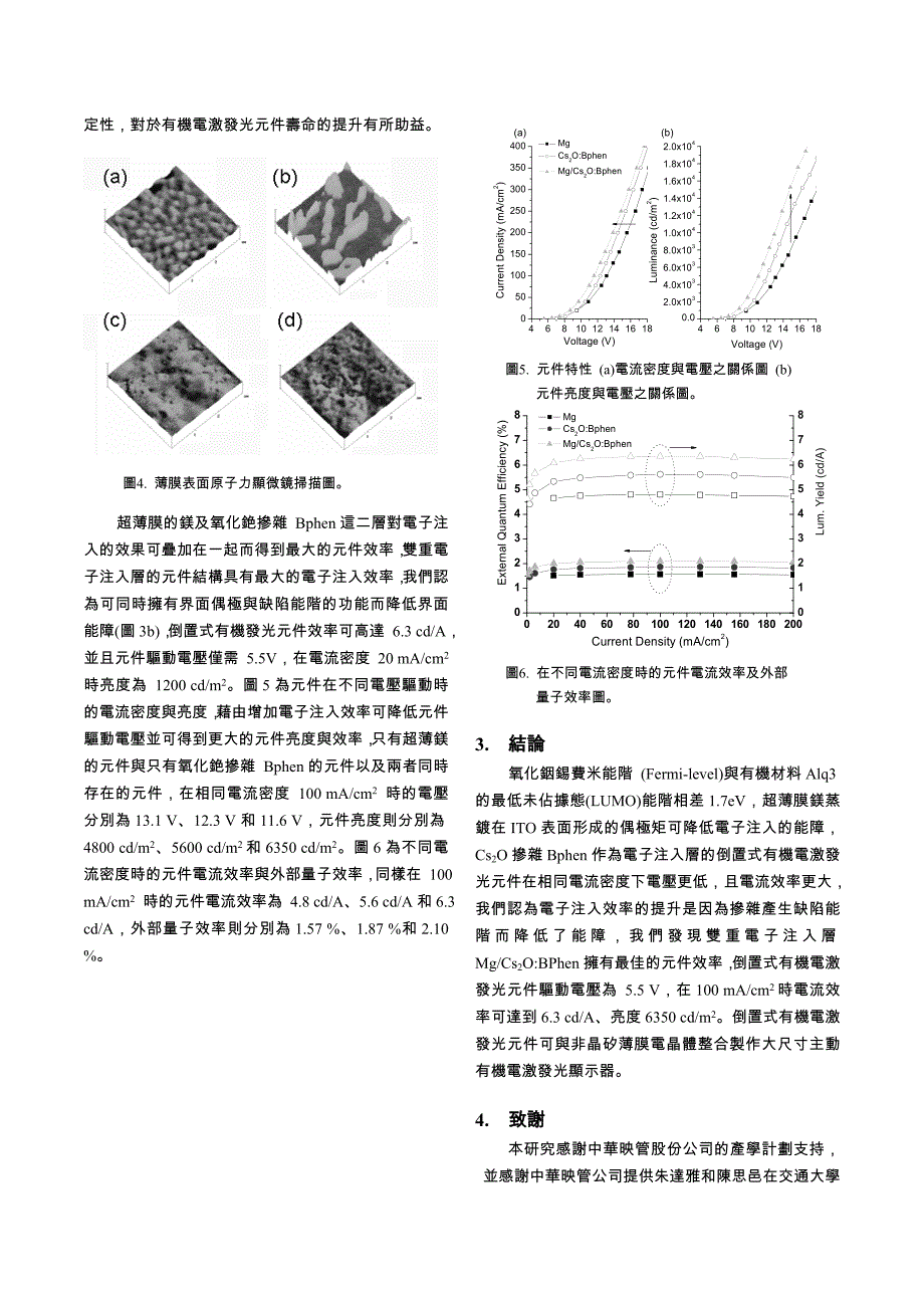 降低氧化铟锡与有机材料界面之电子注入能障—应用於高效率倒置式有机电激发光元件.doc_第3页