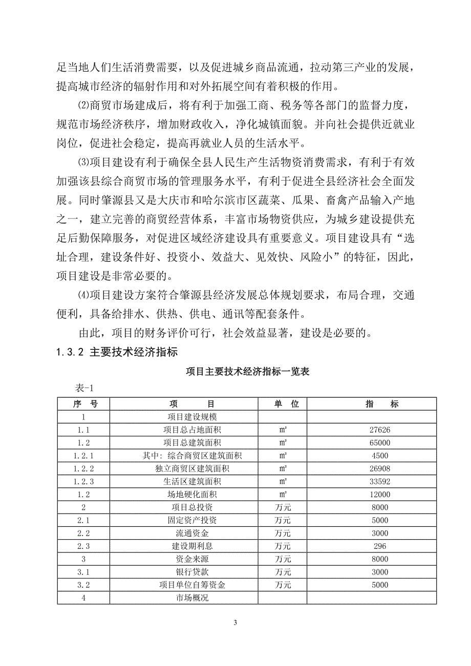 2012商贸大市场建设项目可行性研究报告.doc_第5页