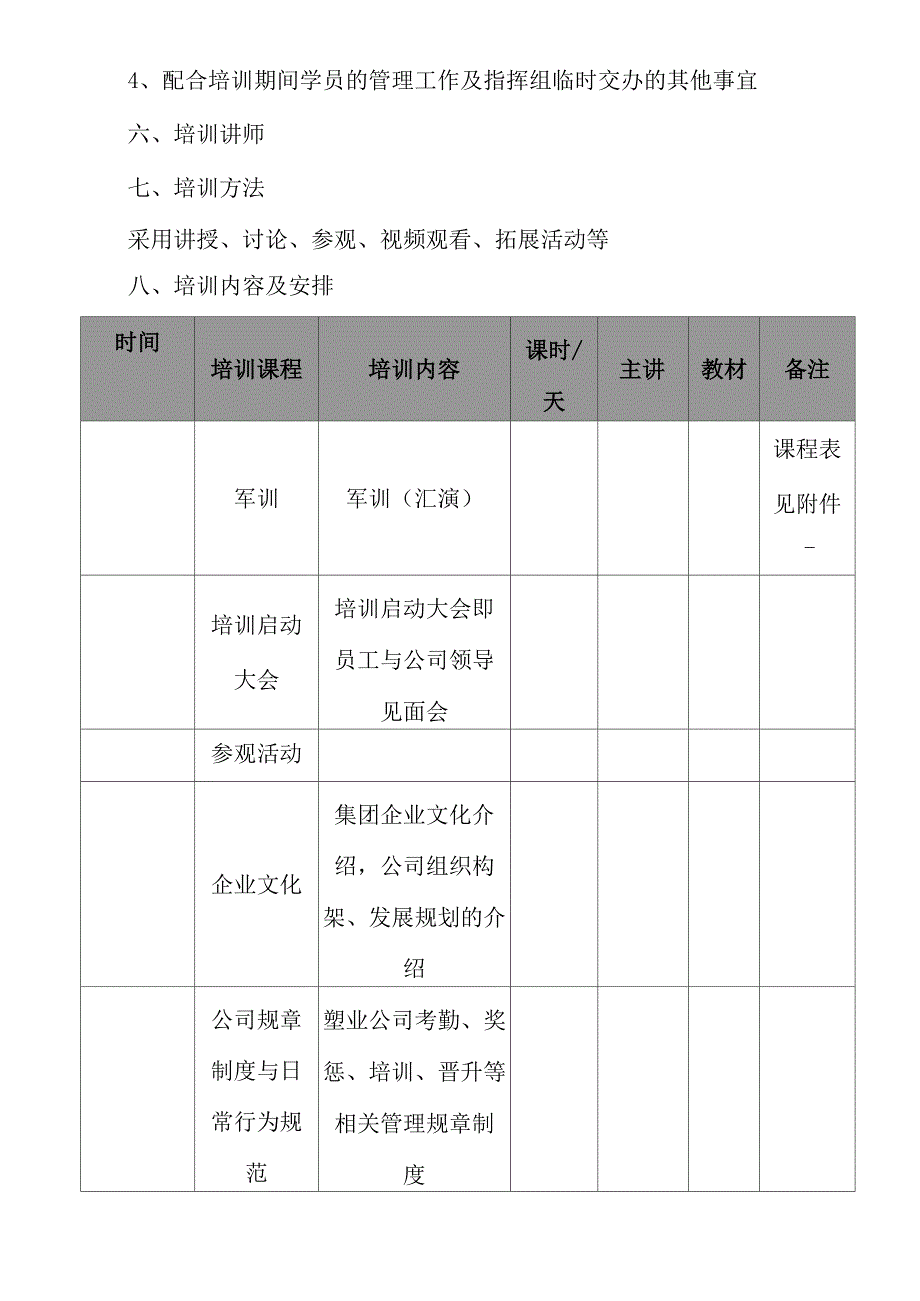 新入职大学生培训方案(全套)_第3页