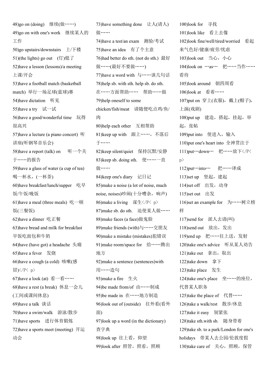 初中英语常用词组复习.doc_第2页